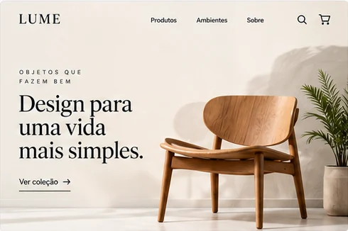 Example of a furniture store for Lume.
